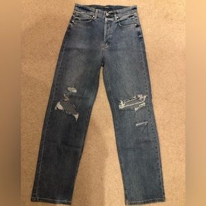 Distressed jeans